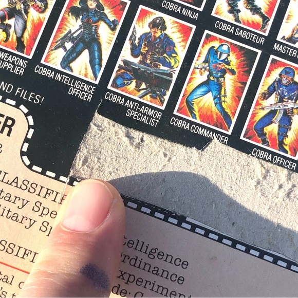 25 Vintage GI Joe Card Backs Uncut (lot of about twenty five) - Picture 13 of 16